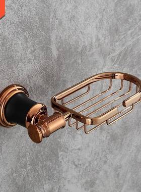 玫瑰金+ORB高档皂网架肥皂架实心加厚足重PVD双层电镀5259