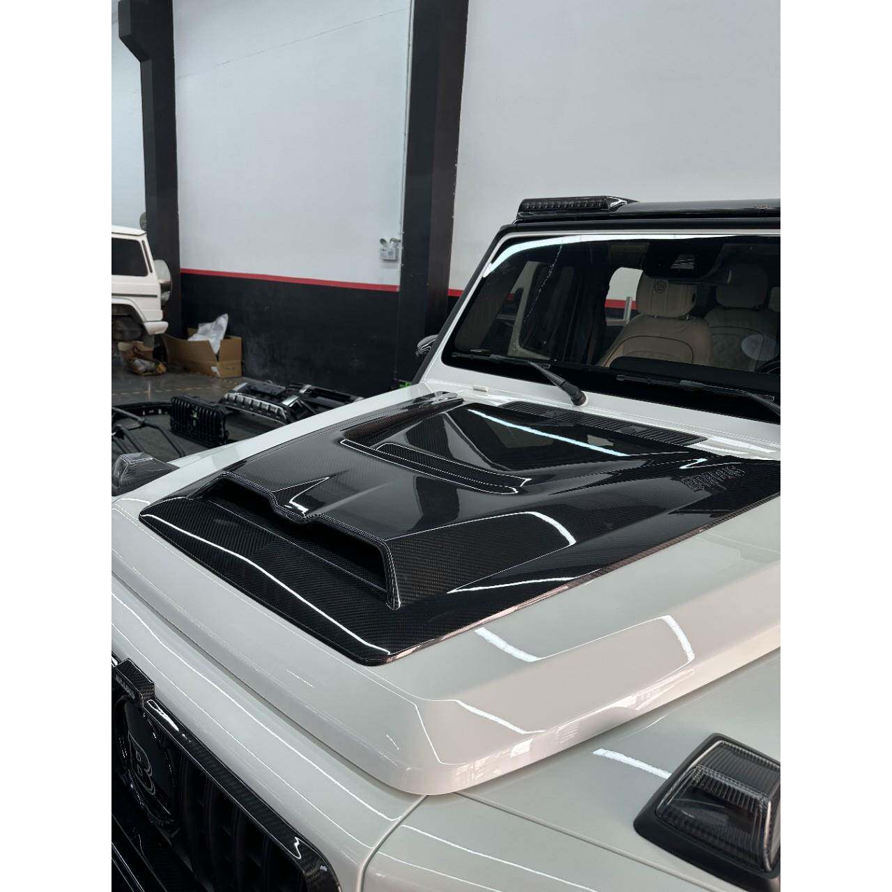 适用于25款奔驰G63G500G350G450改装巴博斯碳纤维机盖brabus机盖