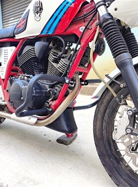 适用于龙嘉V咖250机车复古保险杆 LJ250-V改装国四电喷护杠防摔杠