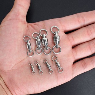 强力不锈钢转环双重轴承快速转环双向旋转8字环50 320kg拉力5枚装