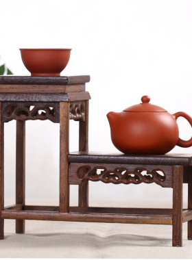 昊林轩 鸡翅木博古架  鸡翅木高低 多宝架 茶具架 搁物架