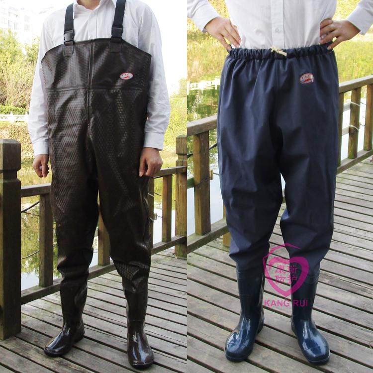 大码下水裤钓鱼裤齐腰裤涉水服防水服下水裤皮叉46 47 48 49 50码