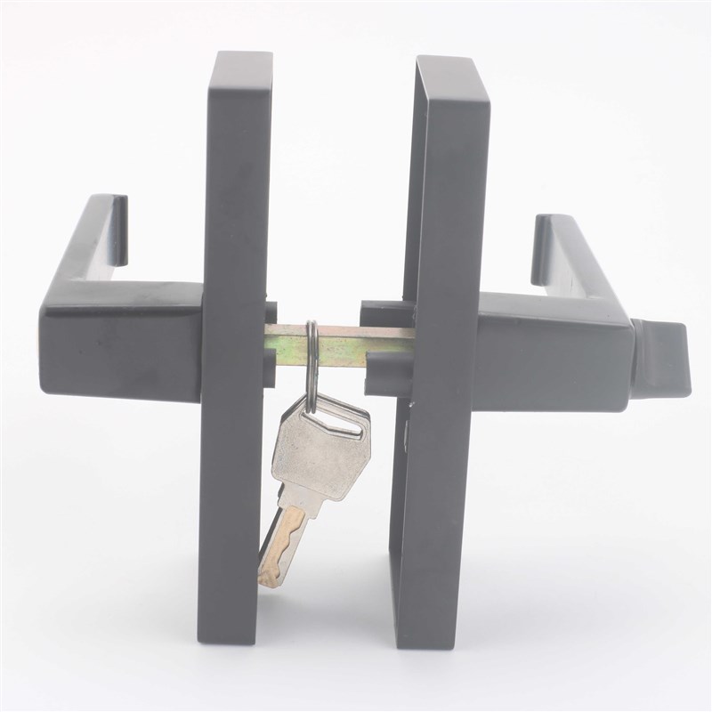 三杆式面板执手锁塑钢门锁替换9-11厘米孔无菌室彩钢板用面板锁