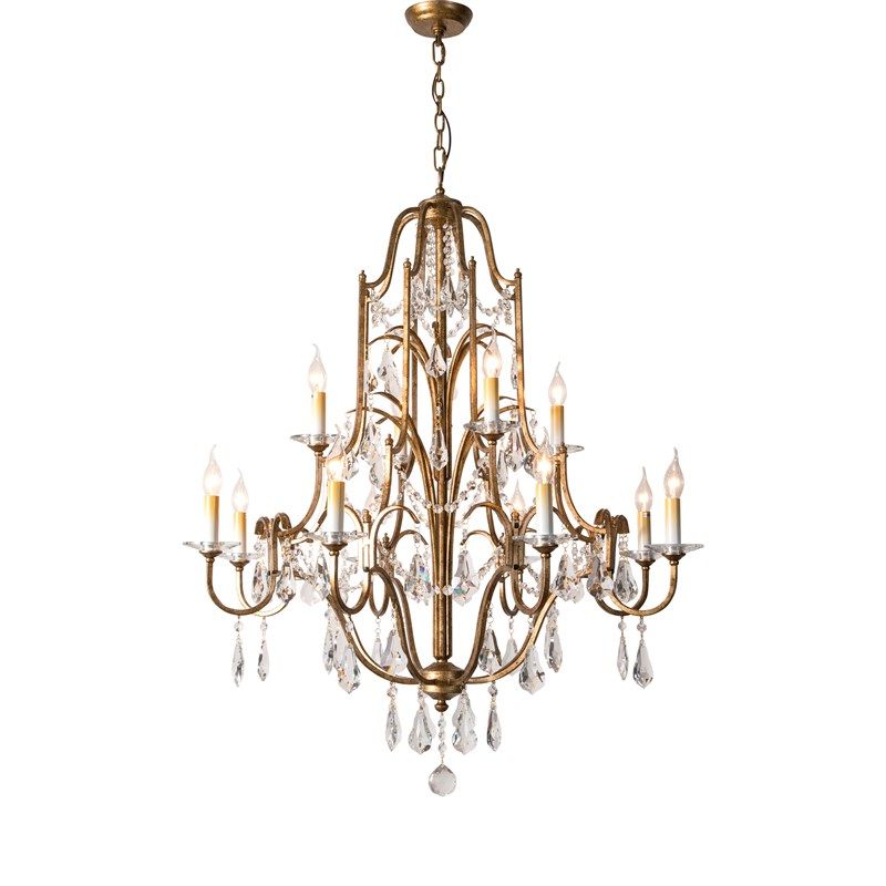 美式楼梯水晶吊灯乡村复古别墅中空复式楼客厅餐厅灯店铺橱窗灯具,家装灯饰光源,客厅吊灯,淘宝优惠券,粉丝福利购,淘宝优惠卷