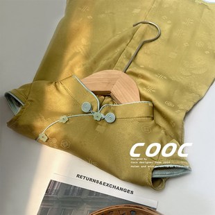 民国女童黄色旗袍2024新款夏季复古气质小女孩新中式国风改良日常