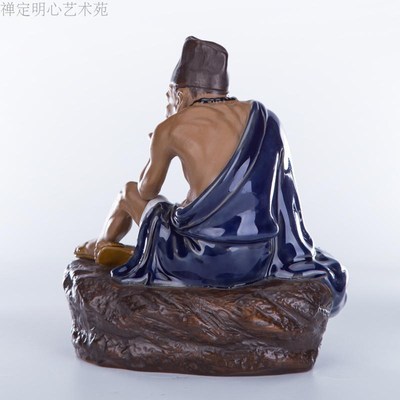 中式古典风格家居装饰摆件 石湾公仔 陶瓷人物雕塑佛像活佛济公