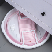 可折叠洗衣盆大号带搓衣板家用洗衣服盆子学生宿舍宝宝婴儿洗衣盆