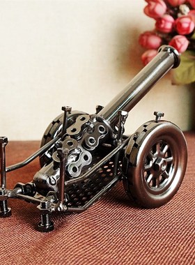 复古兵器清代门形迫击大炮铁艺小钢炮模型装饰品工艺品礼物摆件