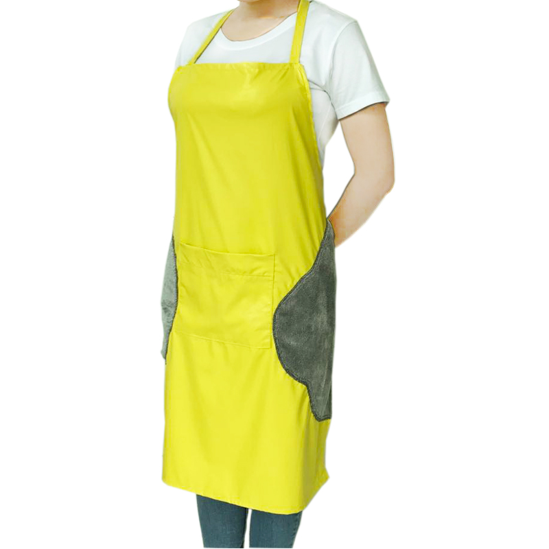 皮围裙防水防油软皮挂脖女罩衣饭店男工作围腰炒菜家用厨房可擦手