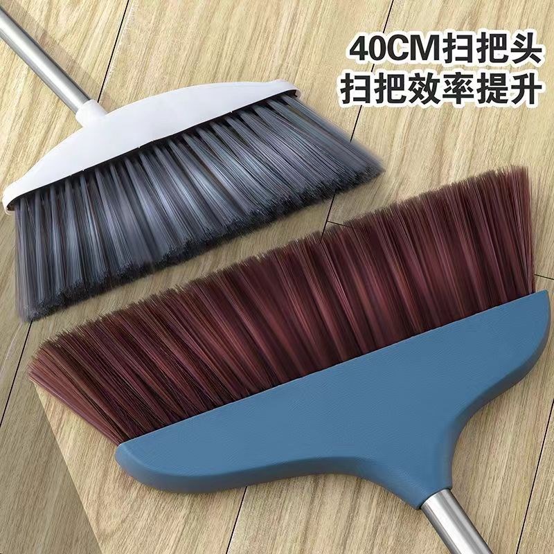 扫把簸箕套装加厚加大五排软毛不粘头发扫地笤帚家用学校环卫扫帚