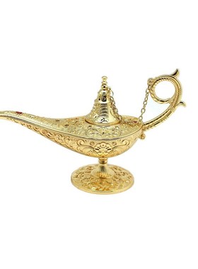 现化家居装饰摆件20cm阿拉丁神灯锌合金桌面饰品简约家居礼品包邮