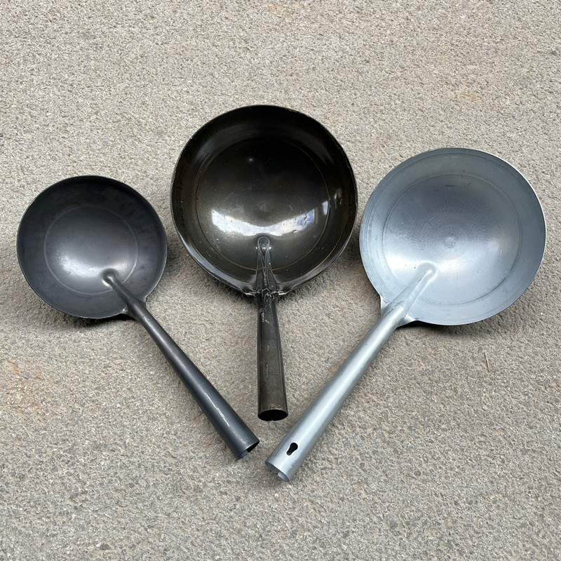 加厚铁瓢水勺子下水道掏粪挖泥钢瓢谷瓢养殖瓢锅铲油勺汤勺土瓢