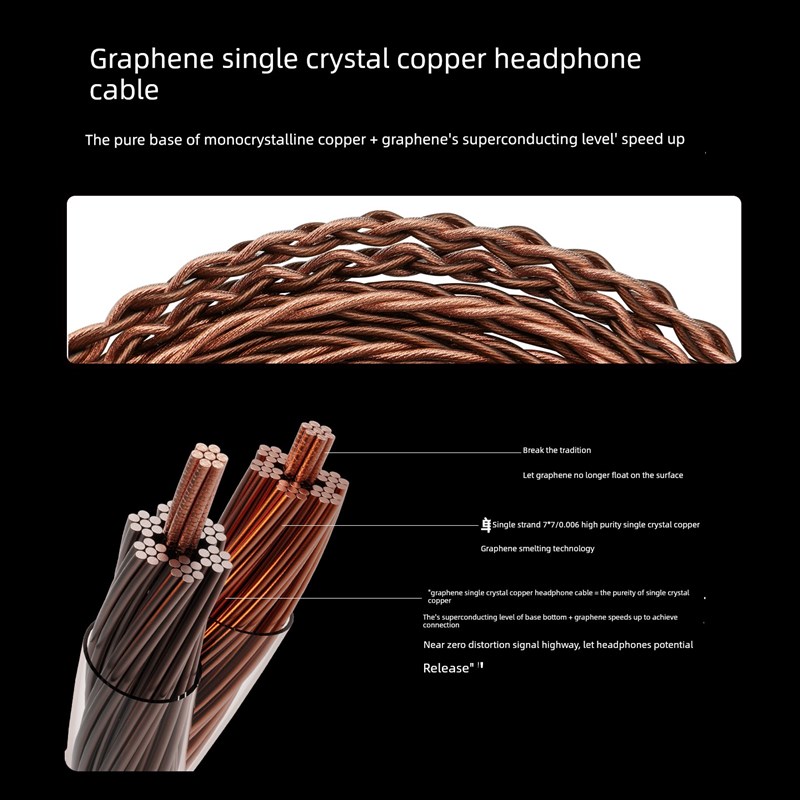 阳石金蝉石墨烯单晶铜Mmcx耳机升级线0.78水月雨天吊车座YIe900线