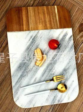 实厂家大理石拼接木cxsc-MA0包寿司板创实木面板欧式意家居摆放砧