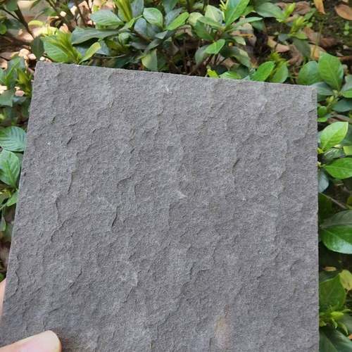 国黑火烧板蒙古黑福黑中6鼎5473301芝麻黑烧板马蹄石黑色火石材