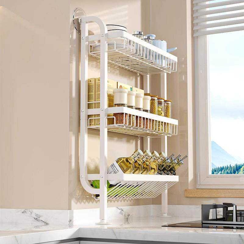 厨房WWI调料架面置物墙架窄边款台上壁挂油盐酱调味醋料品罐收纳