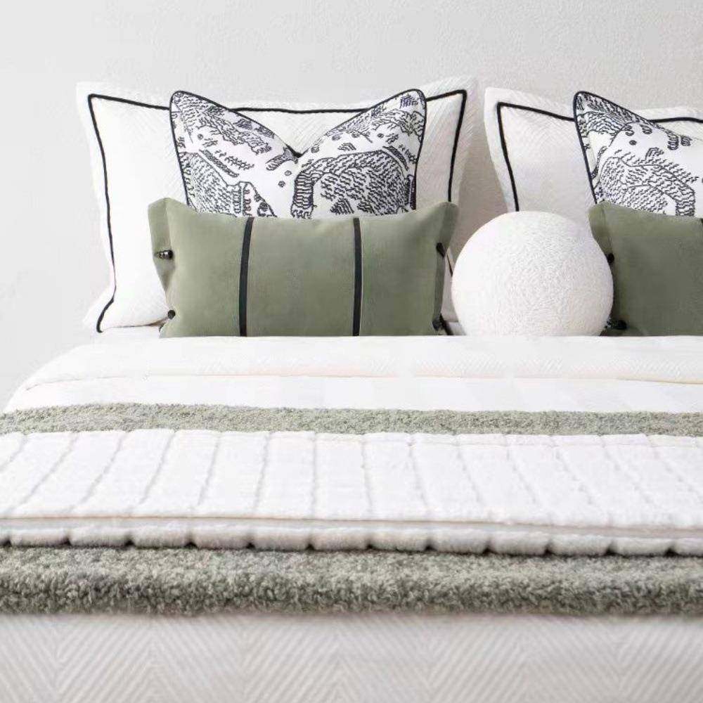 高奢华样板间床品软装家具端板展FXB床上用品样房轻奢厅多件套,床上用品,床品套件/四件套/多件套,淘宝优惠券,粉丝福利购,淘宝优惠卷