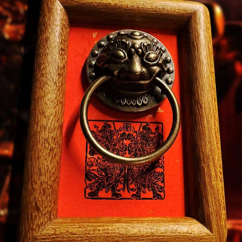 福字挂画入户门玄钟F775T6MS关画客厅装饰画中装饰品件馗式相框挂