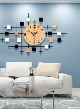 北欧家创意钟表客级感厅静高音用时尚简约时钟挂JT18178墙餐厅静