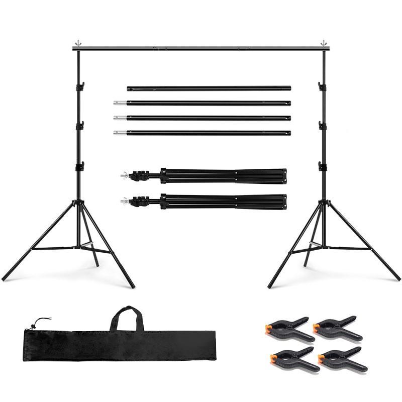 锐富2447摄.883米*摄影背景黑布架子图伸缩摄影棚背景布支架服装