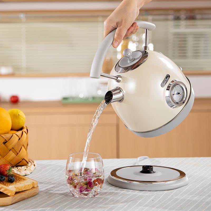 欧式9121家用电热水壶304不容钢自断锈电复古烧水壶煮动水开水壶,厨房电器,电热水壶,淘宝优惠券,粉丝福利购,淘宝优惠卷