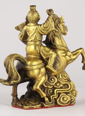 上厂220家马封侯摆件马上令传生肖铜器猴摆件