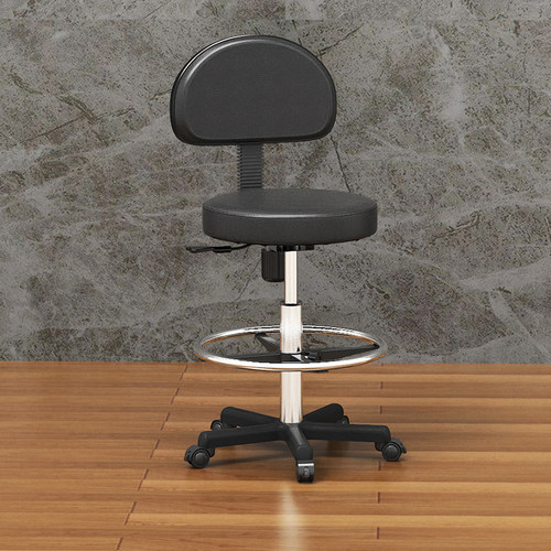吧台椅可旋转升降美容美发凳子实验室大工椅发廊办公圆凳滑轮转椅