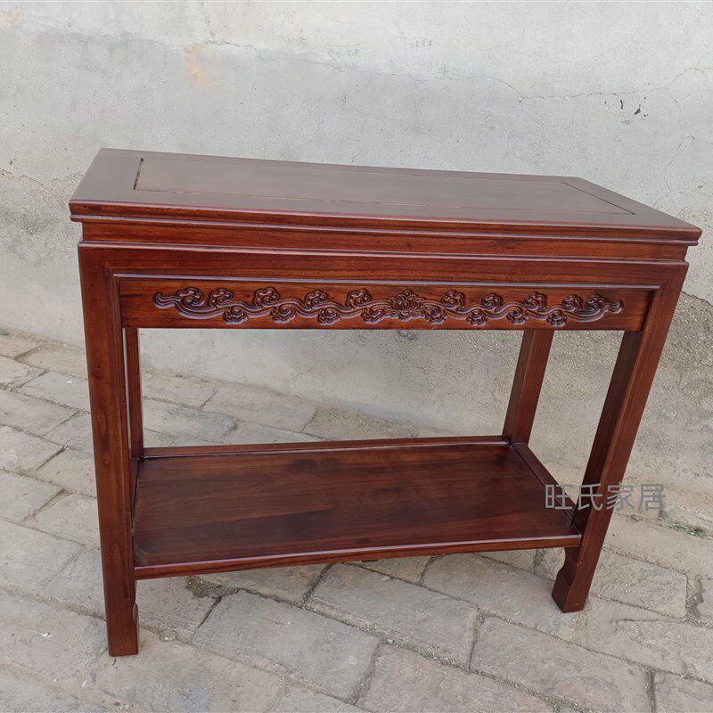 纯实木沙发边几角几窄边卓边柜盆景架客厅鱼缸架奇石架长条桌简约