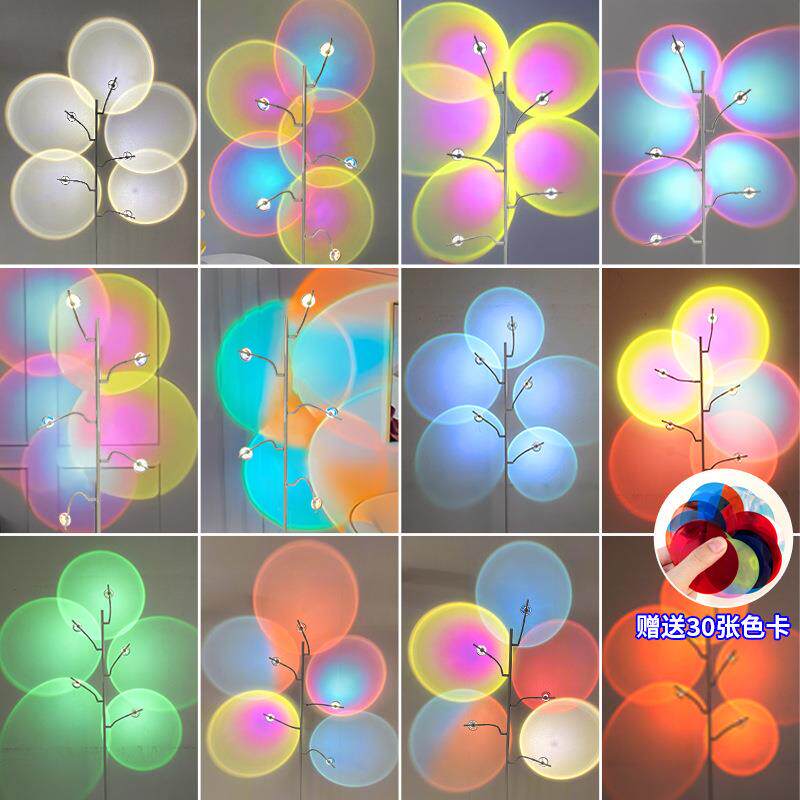 客厅落日五头落地灯客厅高级感夕阳灯拍照直播间日落氛围USB灯具,纺织面料/辅料/配套,纺织机械配件,淘宝优惠券,粉丝福利购,淘宝优惠卷