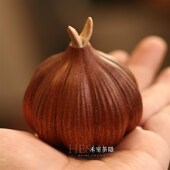 实木乌檀木大蒜多妹创意可爱家居桌面小摆件装 饰品日常礼物