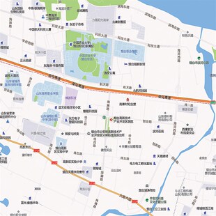 2022新款烟台市地图贴图办公室挂图高清防水墙壁贴超大装饰画定制