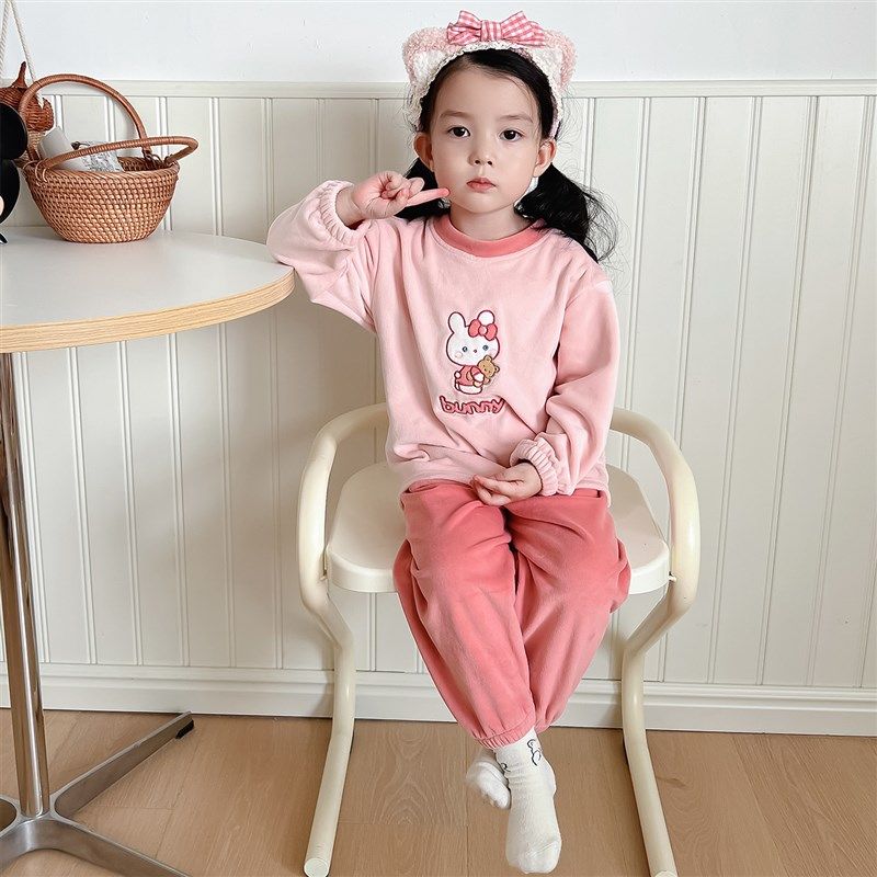 澳毛绒儿童睡衣秋冬款男女孩加厚保暖家居服中大童春秋季柔软套装,童装/婴儿装/亲子装,家居服套装,淘宝优惠券,粉丝福利购,淘宝优惠卷