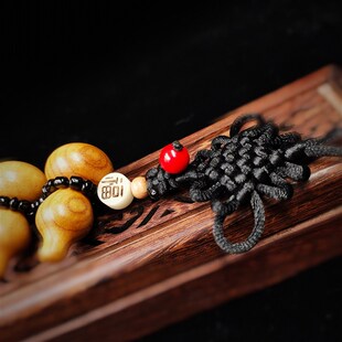郭氏手工五福天然真桃木葫芦串中国结五行属性纳福助随身挂件