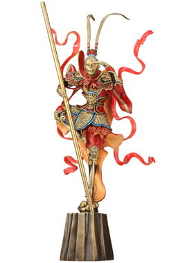 《斗战胜佛战无不胜》纯铜孙悟空齐天大圣铜摆件客厅玄关工艺礼品