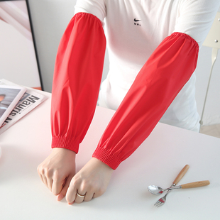 工厂袖 厨房清洁防油男女PU套袖 头 套防水加厚耐磨加工防水护袖 皮袖