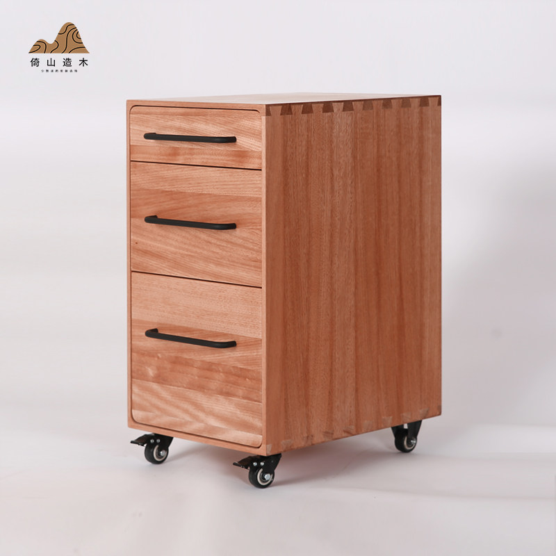 实木复古斗柜办公收纳柜桌下柜移动抽屉柜带滑轮置物柜日式三斗柜,住宅家具,斗柜,淘宝优惠券,粉丝福利购,淘宝优惠卷