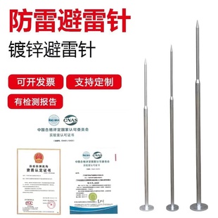 不锈钢避雷针接闪器室外自建房屋顶户外船用汽车立杆工业级热镀锌