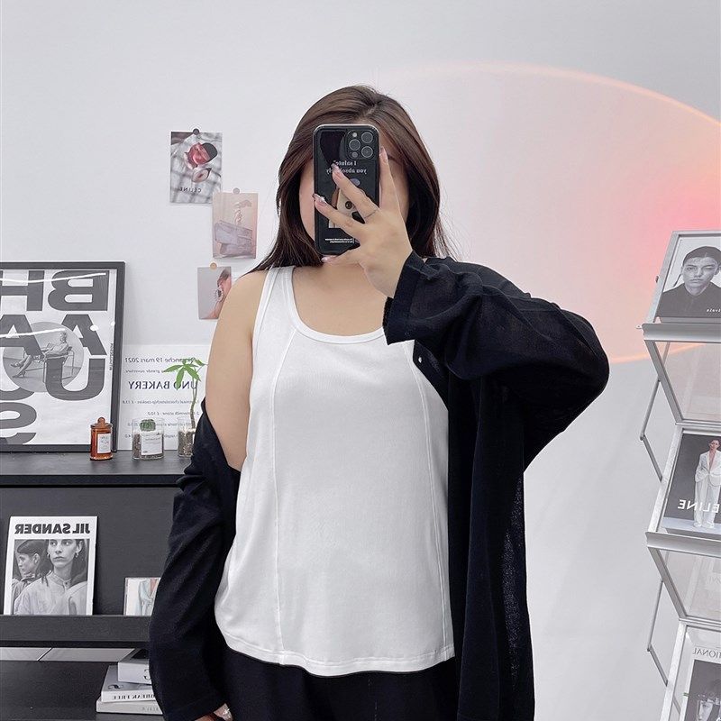 宛宛大码打底背心女内搭胖mm夏季显瘦遮副乳外穿纯棉无袖短款上衣,女装/女士精品,大码内搭,淘宝优惠券,粉丝福利购,淘宝优惠卷