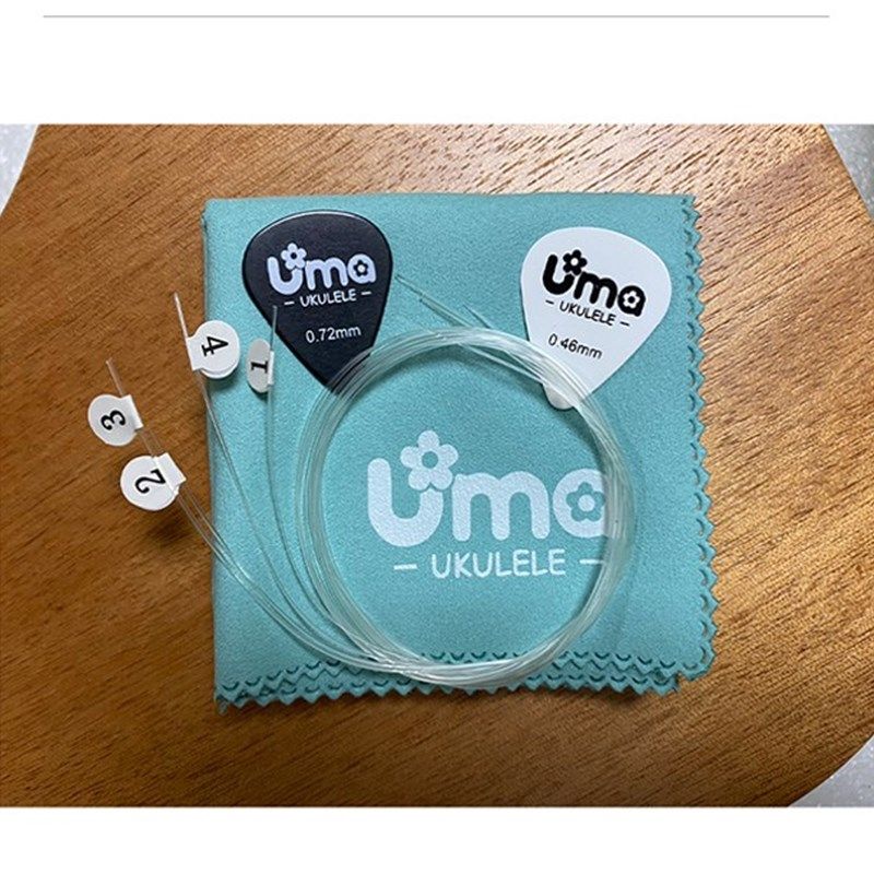 uma尤克里里琴弦碳素琴弦23/26英寸透明琴弦白色尼龙琴弦指弹柔软