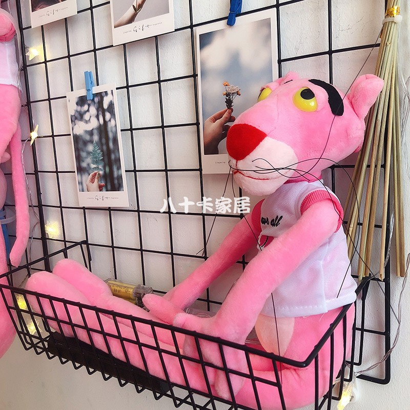 儿童房间布置娃娃墙女生屋子装饰品卧室床头公仔背景收纳网格挂架