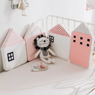 婴儿床床围宝宝儿童床防碰撞加厚软包可拆洗小房子创意造型围栏