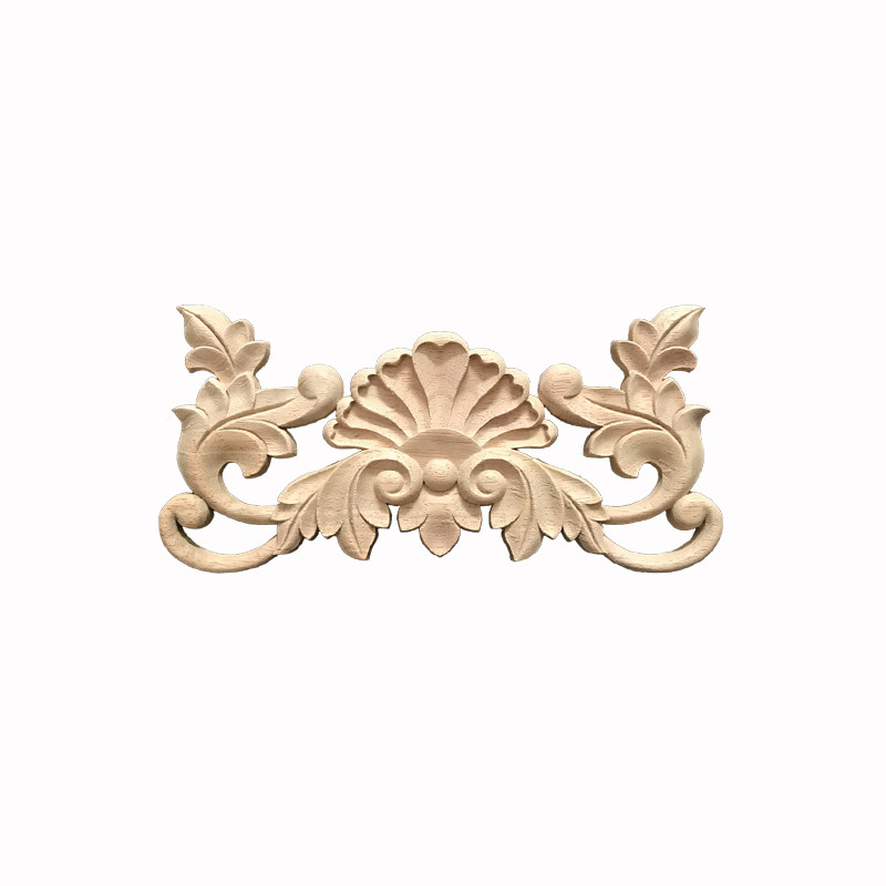 东阳木雕欧式贴花背景墙家具装饰实木雕花门花柜门门心实木贴片花