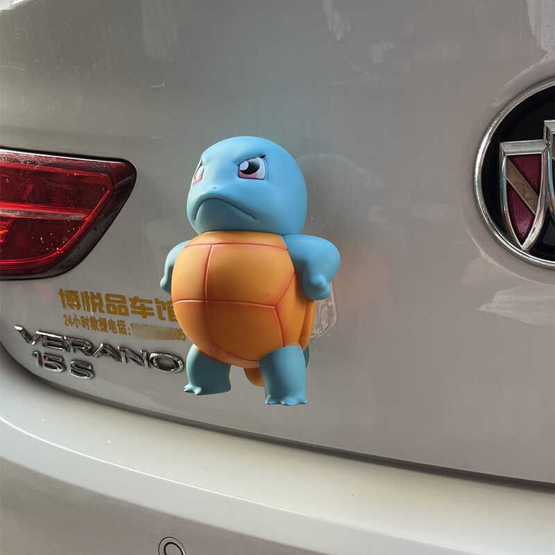 汽车车顶杰尼龟摆件可爱无牙仔创意车载网红装饰品车尾公仔挂件