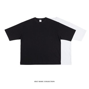 全棉短袖 T恤 加大码 IDLT 白色 重磅 TEE 男女 超宽松大廓形落肩
