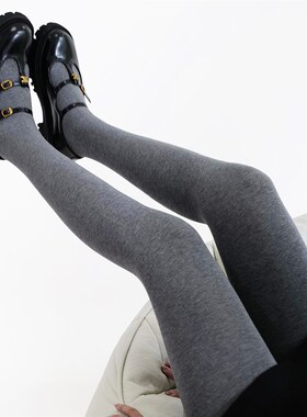 秋冬保暖显瘦高级感灰色连裤袜经典百搭美腿棉高腰打底裤黑色外穿