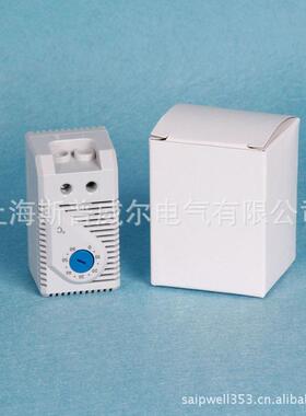 35MM导轨安装KTS011温控器蓝色常开型风扇控制器小型恒温器