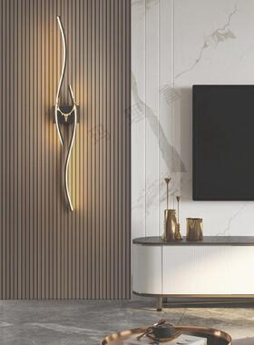 现代简客约长条壁灯厅新式卧室背沙发景栅格84424灯家用