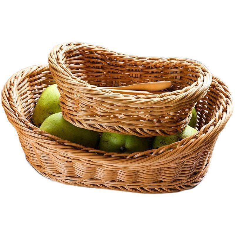 编筐薯织条篮储迷你纳LFF篮收篮仿小竹物篮点心桌面藤编小果盘,收纳整理,脏衣篮,淘宝优惠券,粉丝福利购,淘宝优惠卷