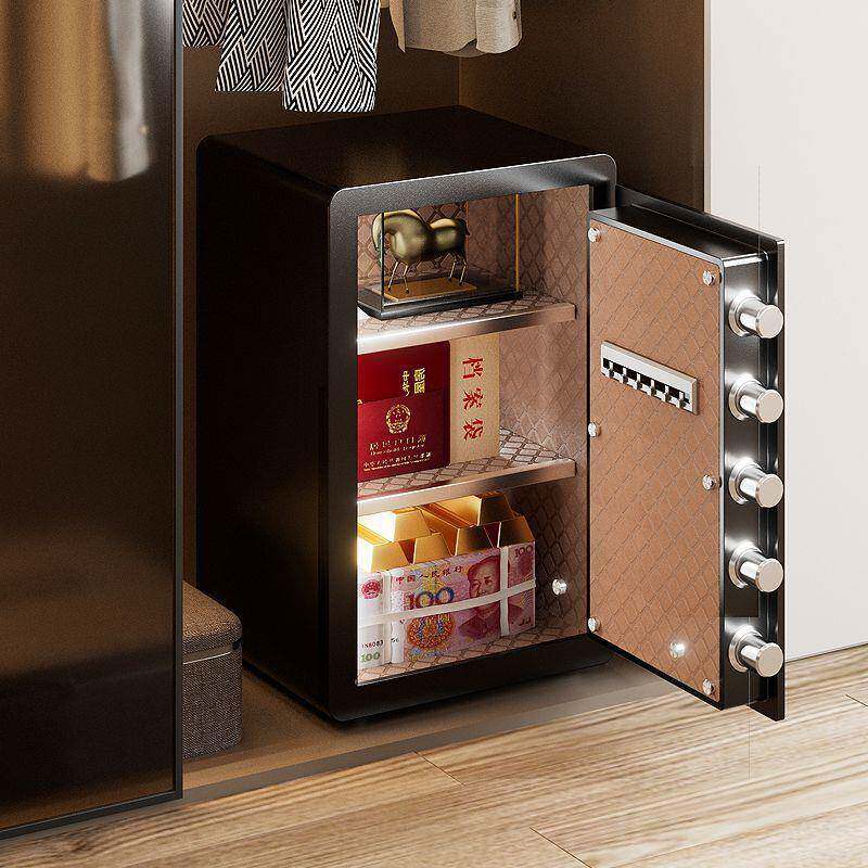 险柜家用小型机锁防盗械保险箱迷办公老人全钢你钥匙开LPK启保保