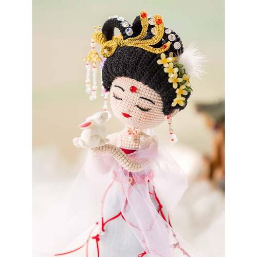 苏苏姐家嫦娥仙玩手工DIY编织钩毛针玩偶子线偶团自制材IBA料包